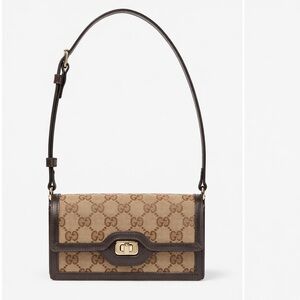 Gucci Luce gg Beige and Brown Shoulder Bag